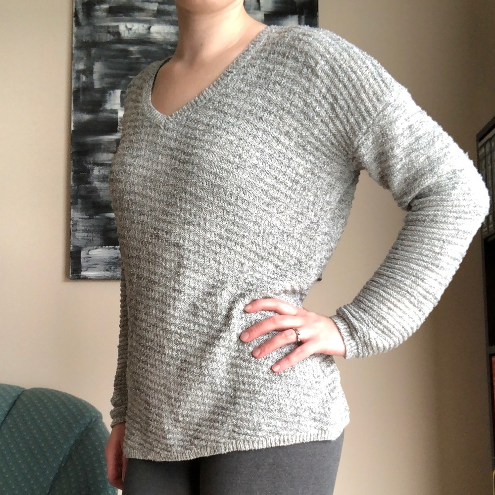 Calvin Klein Knit Sweater in Silvery Grey